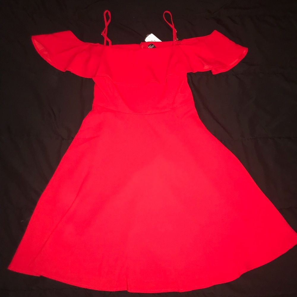 Flouncy red dress